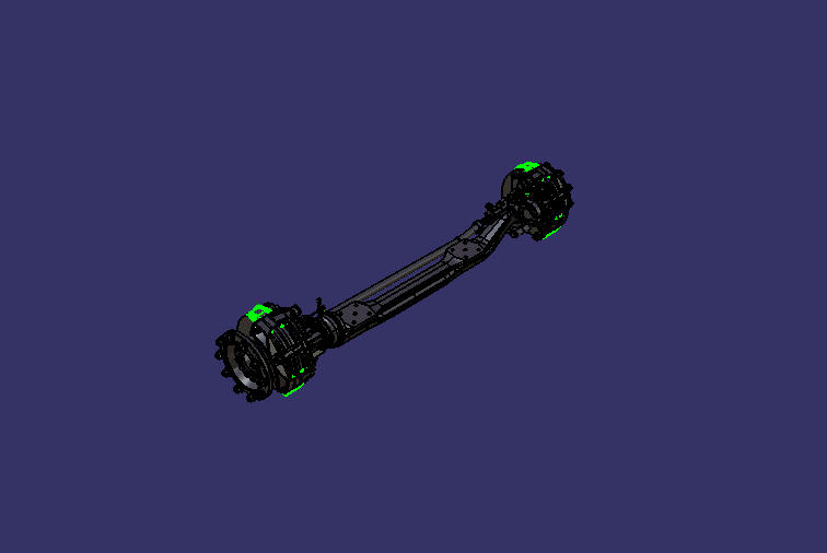 Front axle assembly, 7.5T, ABS, 22.5