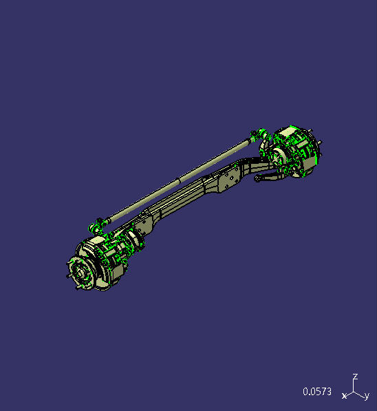 Front axle assembly, 3.5t, ABS, 17.5