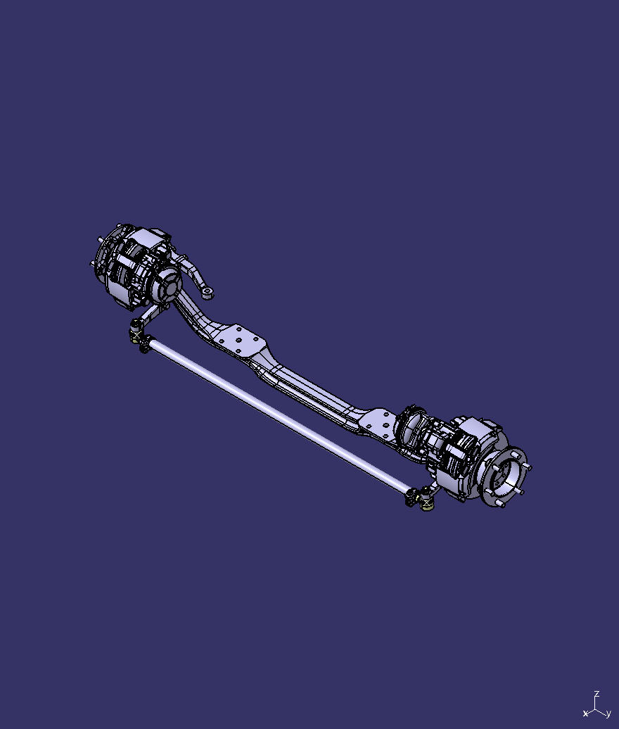 Front axle assembly, 2.2t, disc/BU, with ABS/left rudder