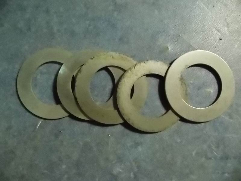 Adjust the washer (thickness)