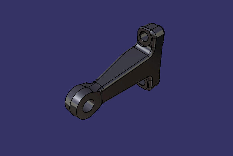 Steering knuckle arm, left rudder, 7.5t/274, center/big end facing down