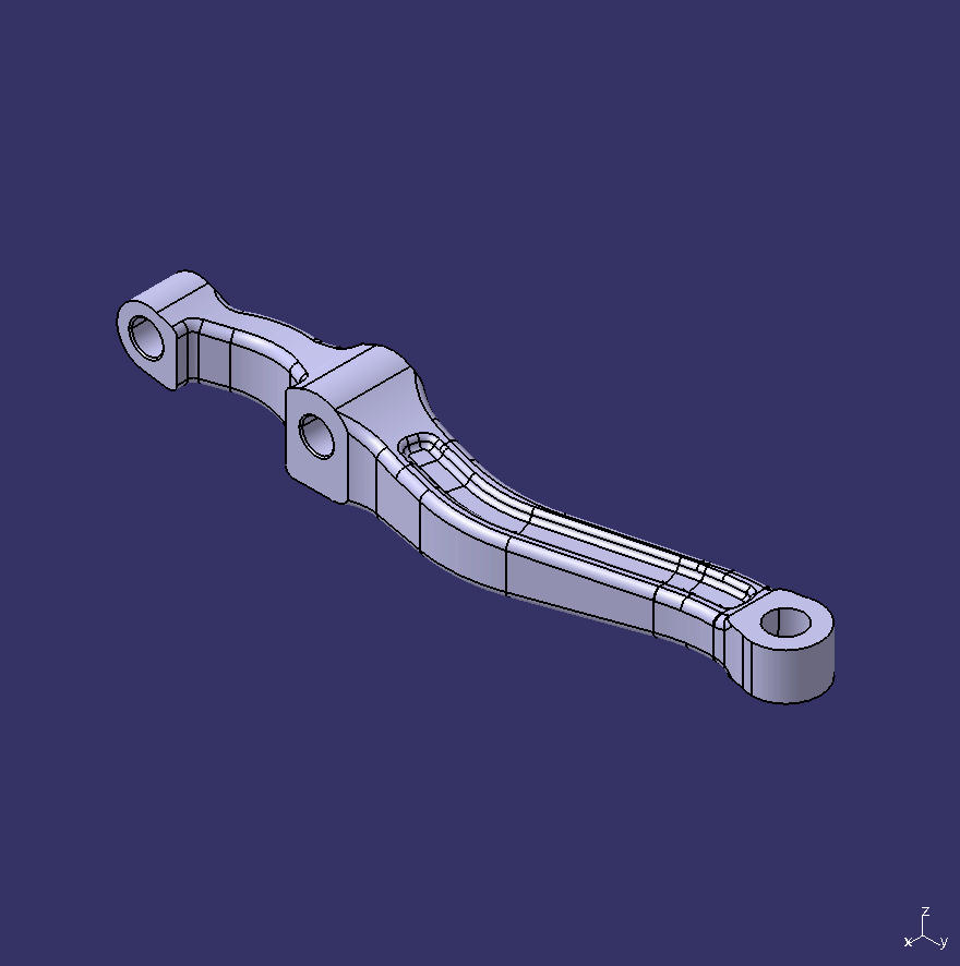 Cross-tie lever arm, left, 5.0T, 310/big end facing down