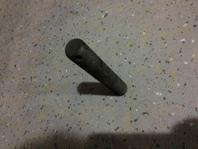 Cross-tie lever arm fixing bolt; double-head bolt-1