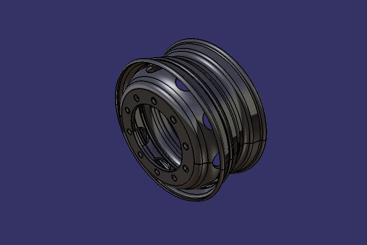 Wheels, steel, 8.25×22.5