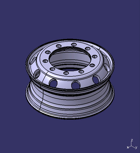 Wheels, aluminum alloy, 8.25×22.5