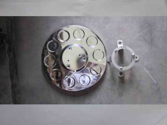 Stainless steel rear wheel cover; half-width 10 holes
