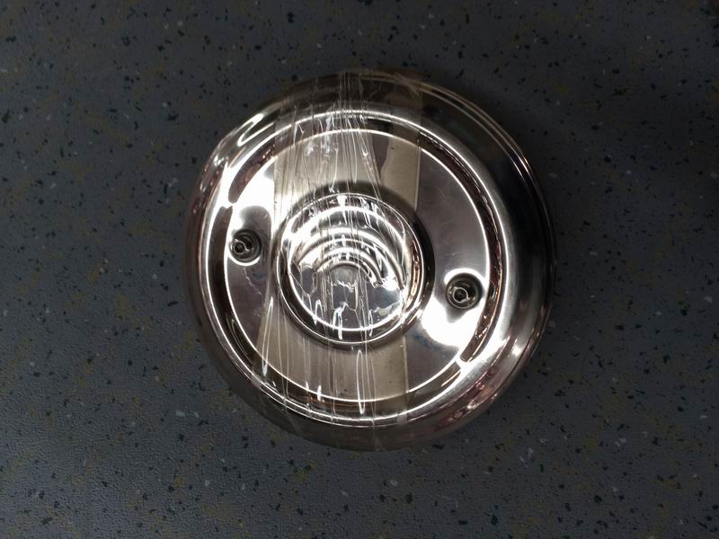 Small half-size stainless steel front wheel cover