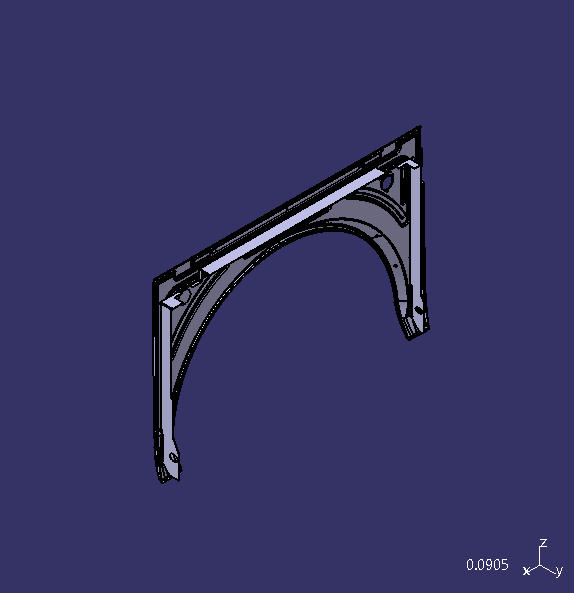 Left front wheel cover, F396, leaf spring