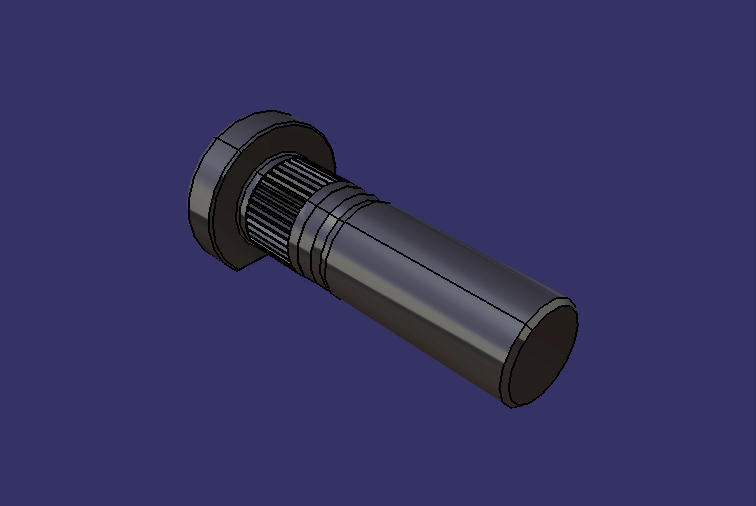 Wheel bolts, M20*1.5*66, 10.9, cut edges + knurled