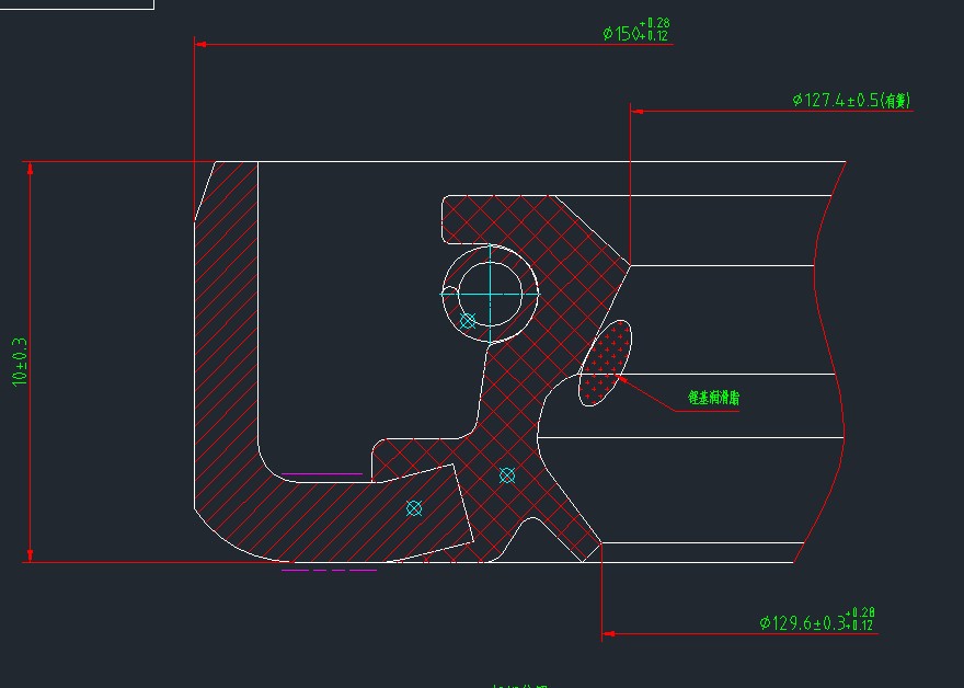 Сальник ступицы (Φ 130 *Ф 150 * 10 )