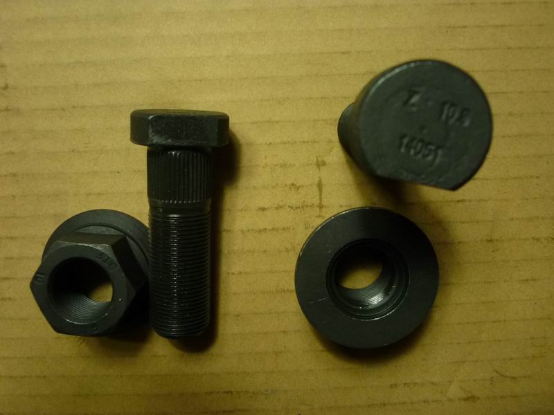 Wheel bolts and nut assembly; including 2 pieces