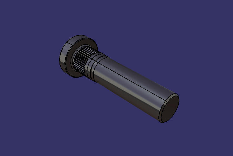 Wheel bolts, M20*1.5*83, 10.9, knurled