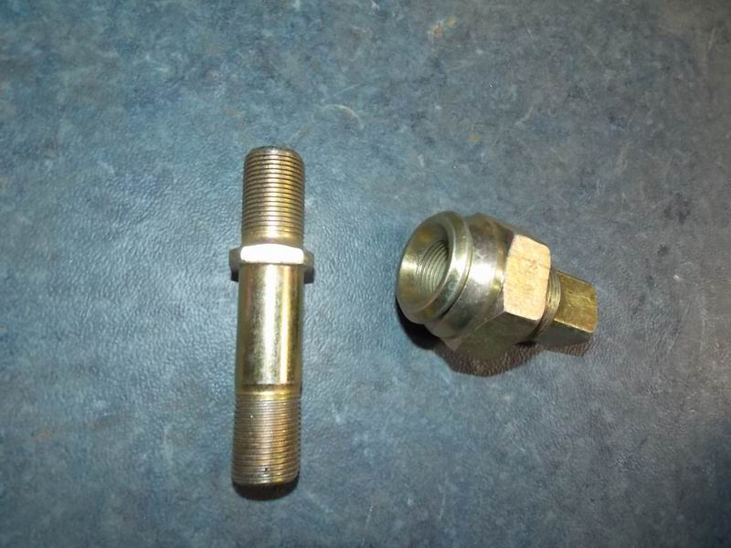 Wheel bolts and nut assembly-right; contains 3 pieces; consume inventory