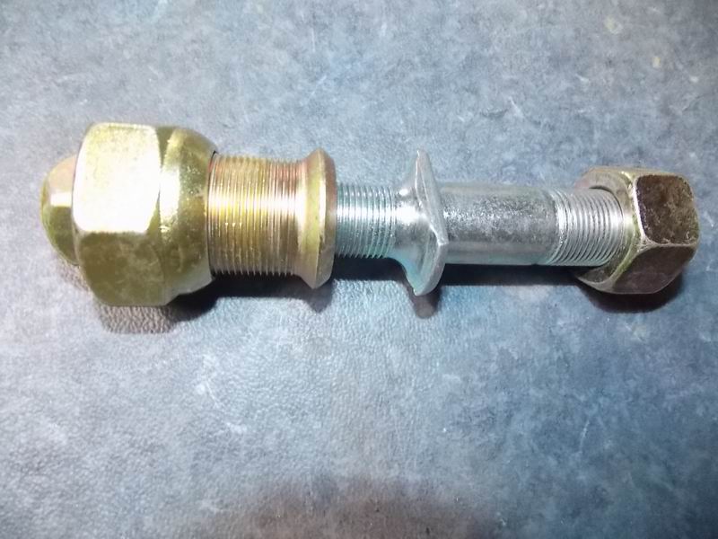 Wheel bolts and nut assembly-left; contains 3 pieces; consume inventory