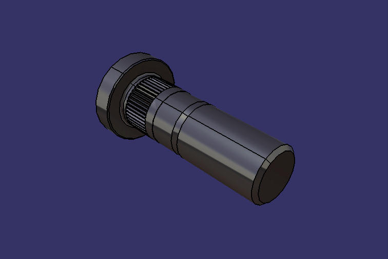 Wheel bolts, M22*1.5*66, 10.9, knurled