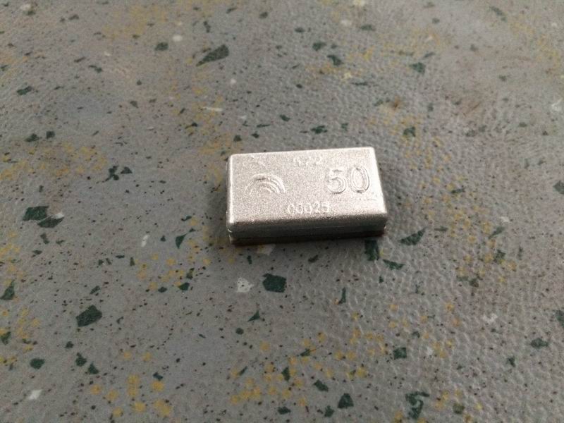 Tire balance block, 6.00×17.5, 50g, bonding type