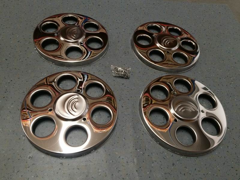 Half-size wheel decorative cover, outer diameter φ320, distribution circle 6-φ205-1