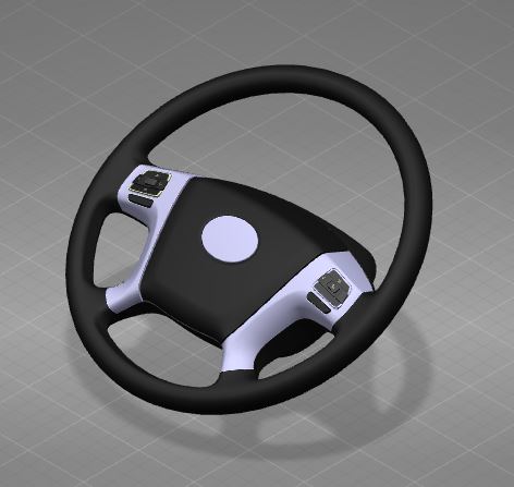 Steering wheel assembly, φ400, plastic, multi-function button 12