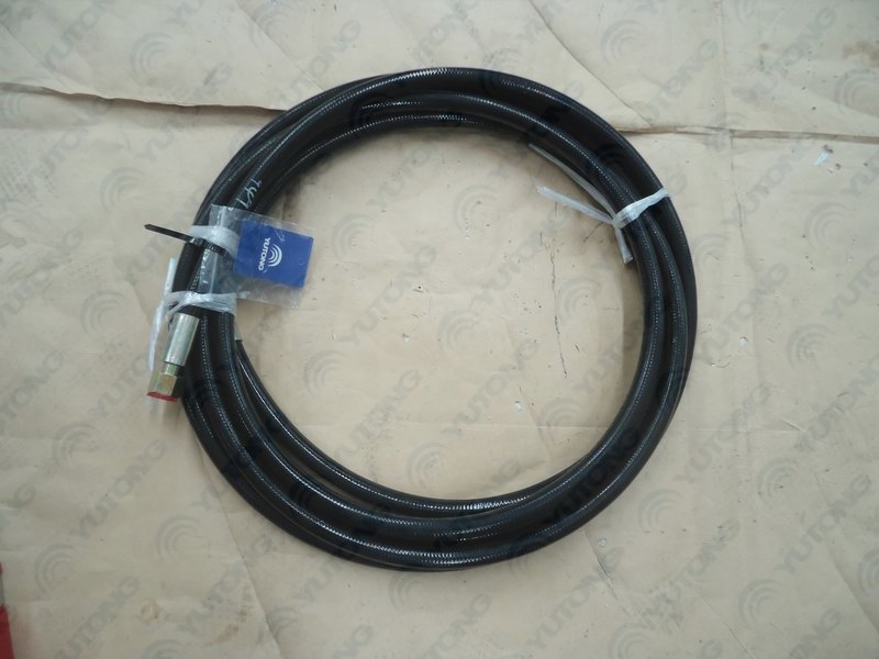 Steering low pressure oil pipe, L=7000mm, M20*1.5, one end bent