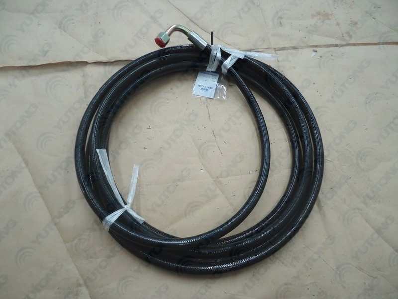Steering low pressure oil pipe, L=7000mm, M20*1.5, one end bent-1