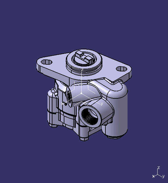 Steering oil pump, YC6A, cast aluminum
