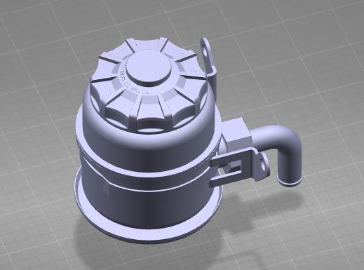 Steering oil tank, plastic, 475ml, without sensor