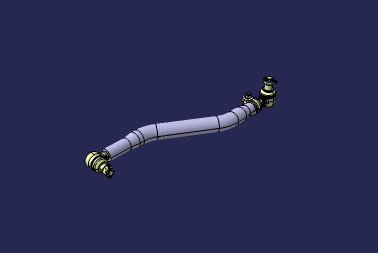 Rear straight pull rod assembly