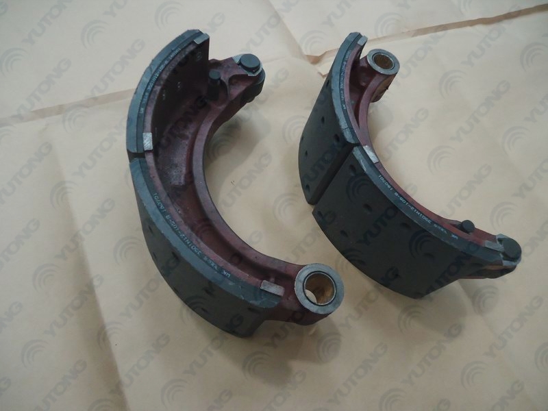 Front brake shoe assembly; 2 pieces included; no alarm hole