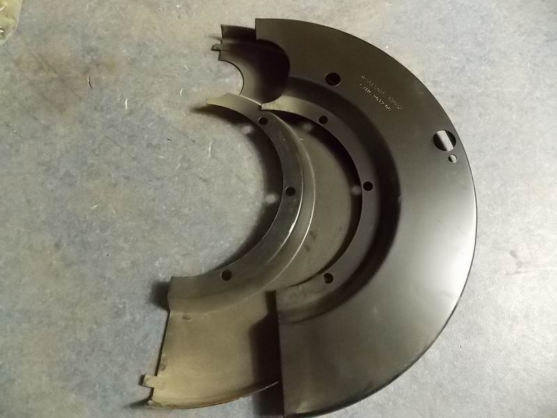 Brake dust cover; contains two upper and lower pieces