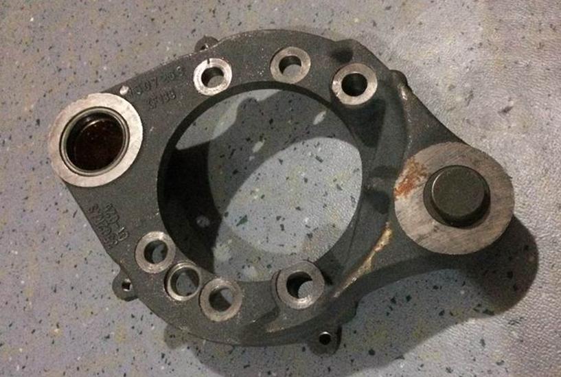 Rear right brake base plate assembly