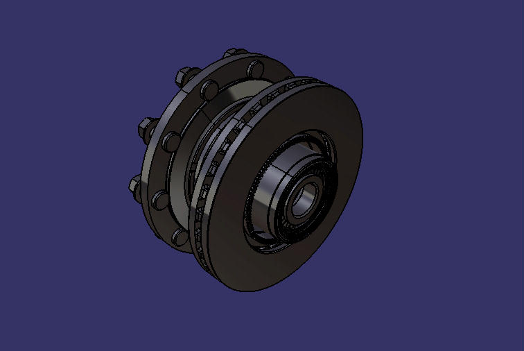 Front hub brake disc assembly (4.5T/with ABS/TRB)
