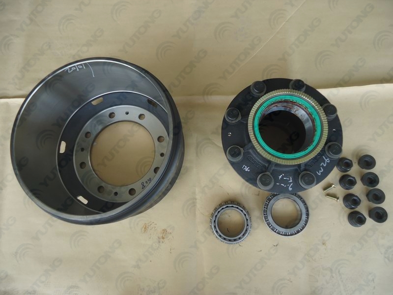 Hub brake drum assembly, rear, 8.5T, with ABS/TRB