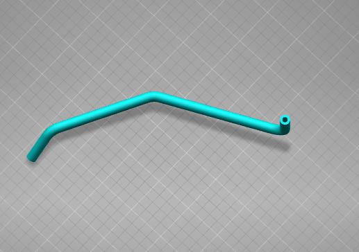 Vacuum brake hose, inner diameter φ9, length 555, with one-way valve-1