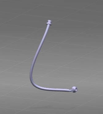 Hydraulic brake hose assembly, with connectors M*10 at both ends, L=407