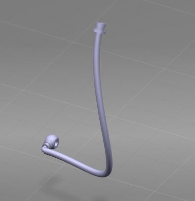 Hydraulic brake hose assembly, with connectors M*10 at both ends, L=407-1