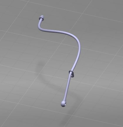 Hydraulic brake hose assembly, with connectors M10*1 at both ends, L=570