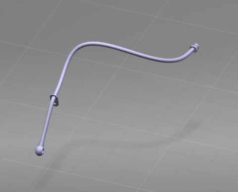 Hydraulic brake hose assembly, with connectors M10*1 at both ends, L=570-1