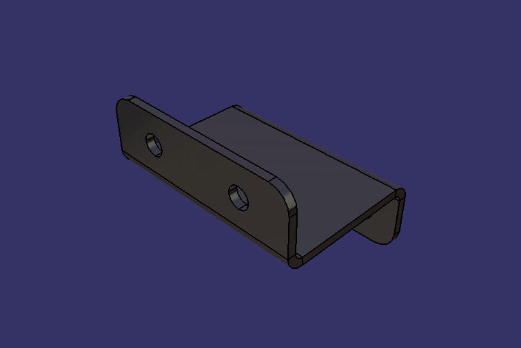 Valve type bracket, Z-shaped, differential relay valve