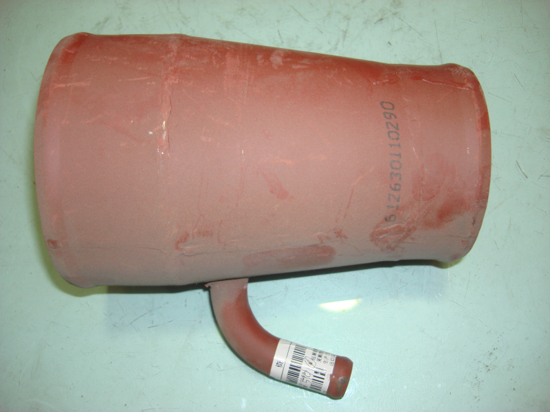 Supercharger air intake pipe; air connection filter