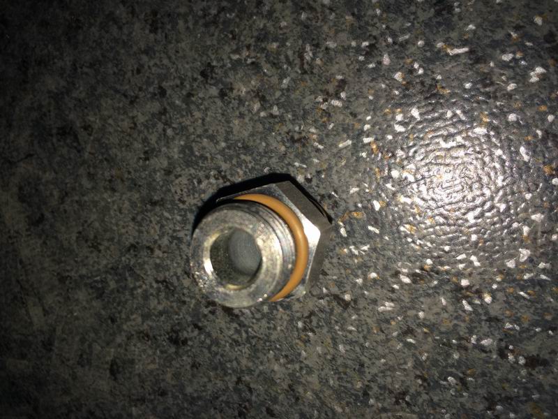 Air compressor water inlet pipe joint; straight-1
