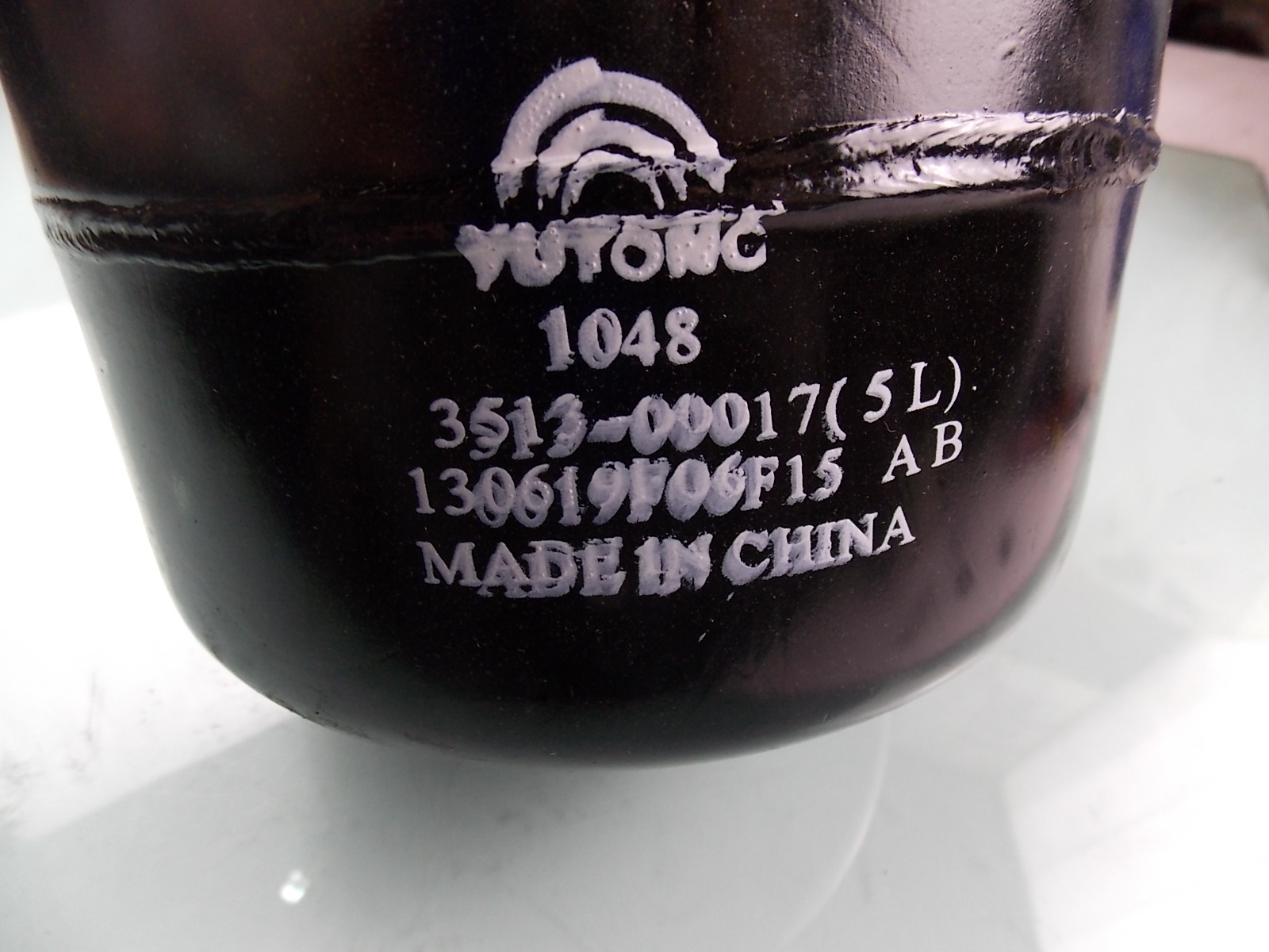 Air storage cylinder (5L, φ205, with bracket, Q195)-1