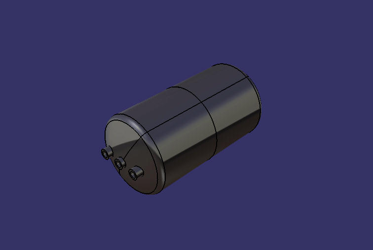 Газовый баллон с двойной подачей, 10L + 10L , ж 246 , без скобки, Q 195