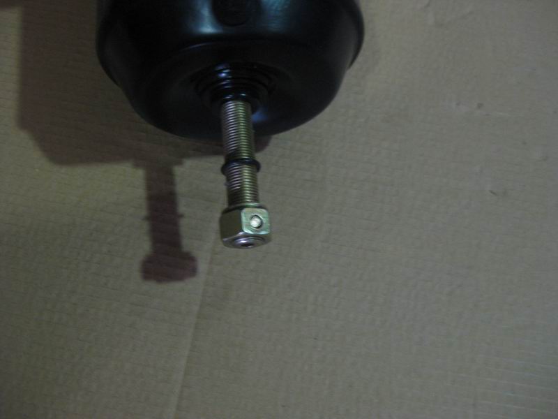 Rear brake air chamber assembly - left; specifications are 16