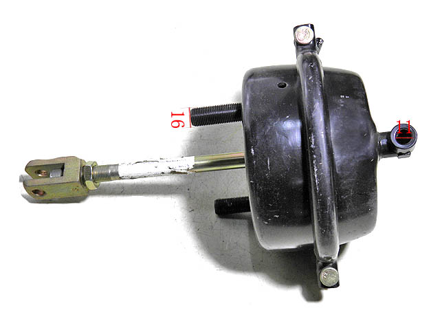 Front brake air chamber assembly - left; 24″-3