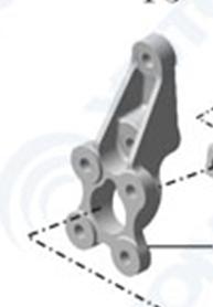 Rear air chamber bracket; no camshaft hole