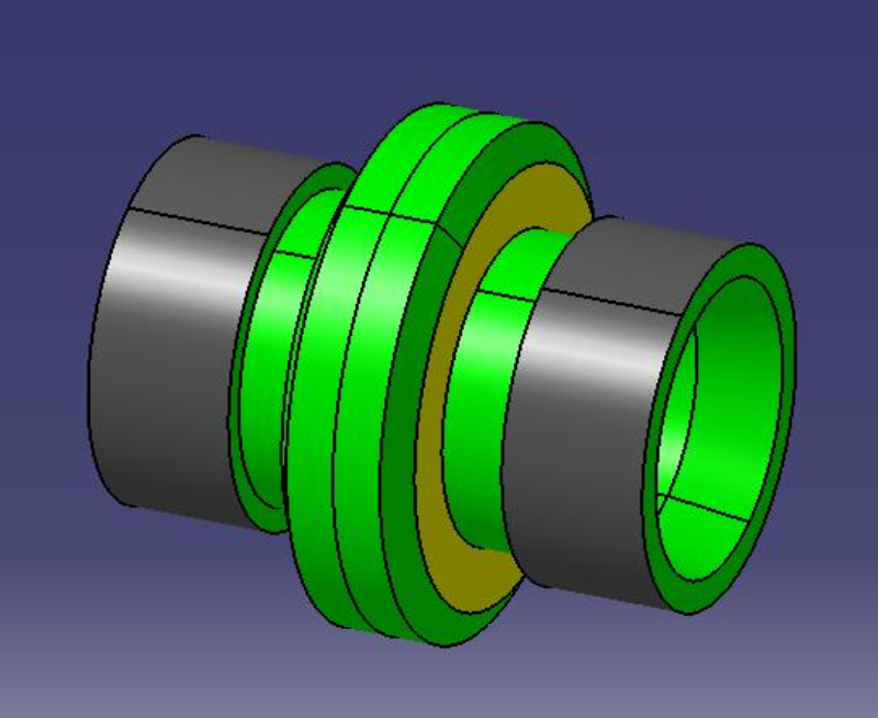 Clutch type through connector (card M22*1.5 card M22*1.5)