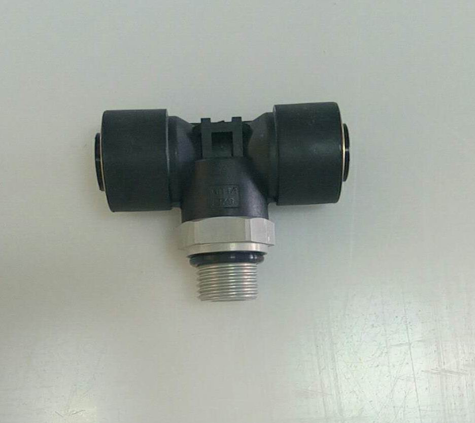 Quick plug-in tee connector, end M16, plug Φ12, plug Φ12