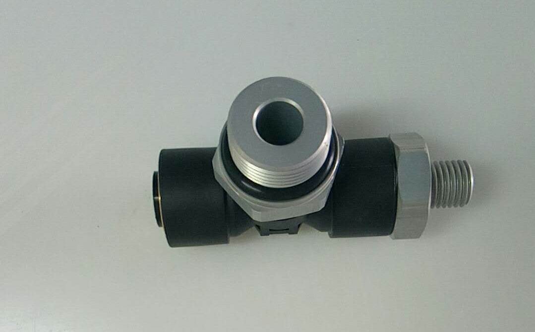 Quick plug-in tee connector, end M22, plug 12, card M12-1