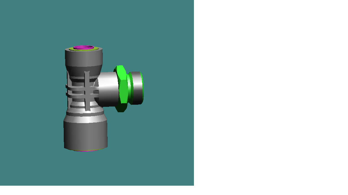 Quick plug connector, tee, end M22*1.5 plug 16 plug 12