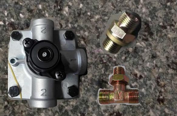 Relay valve with adapter